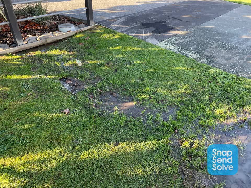 The photograph attached to this water leak report
