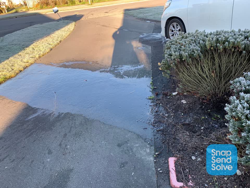 The photograph attached to this water leak report