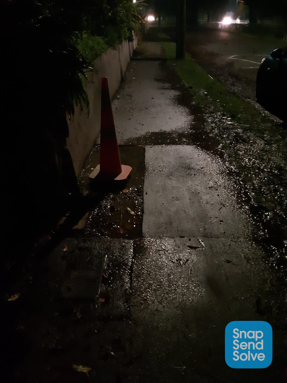 The photograph attached to this water leak report