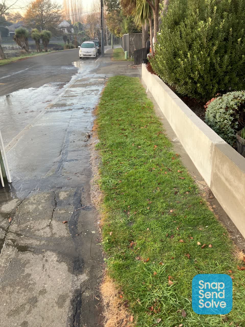 The photograph attached to this water leak report