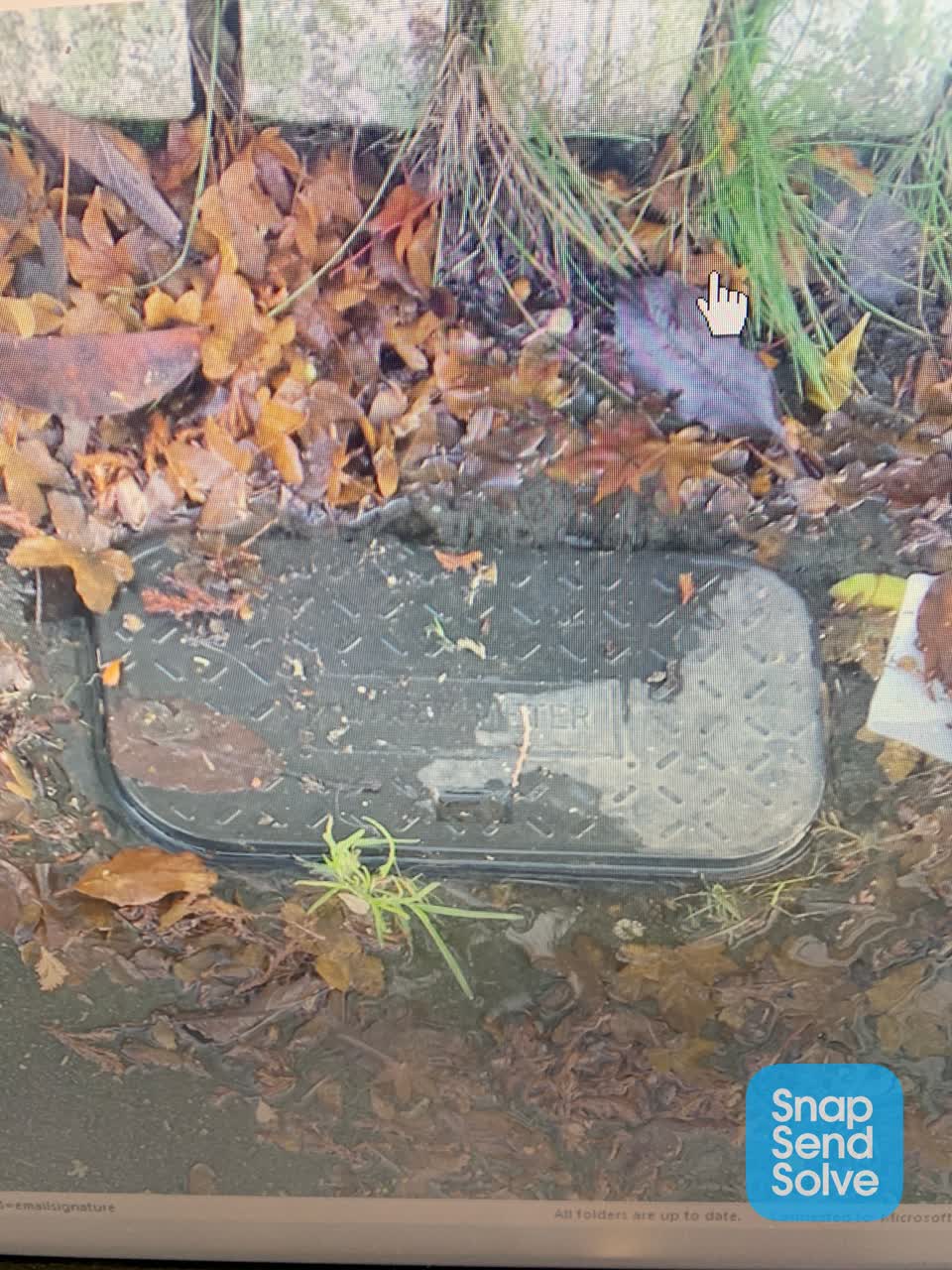 The photograph attached to this water leak report