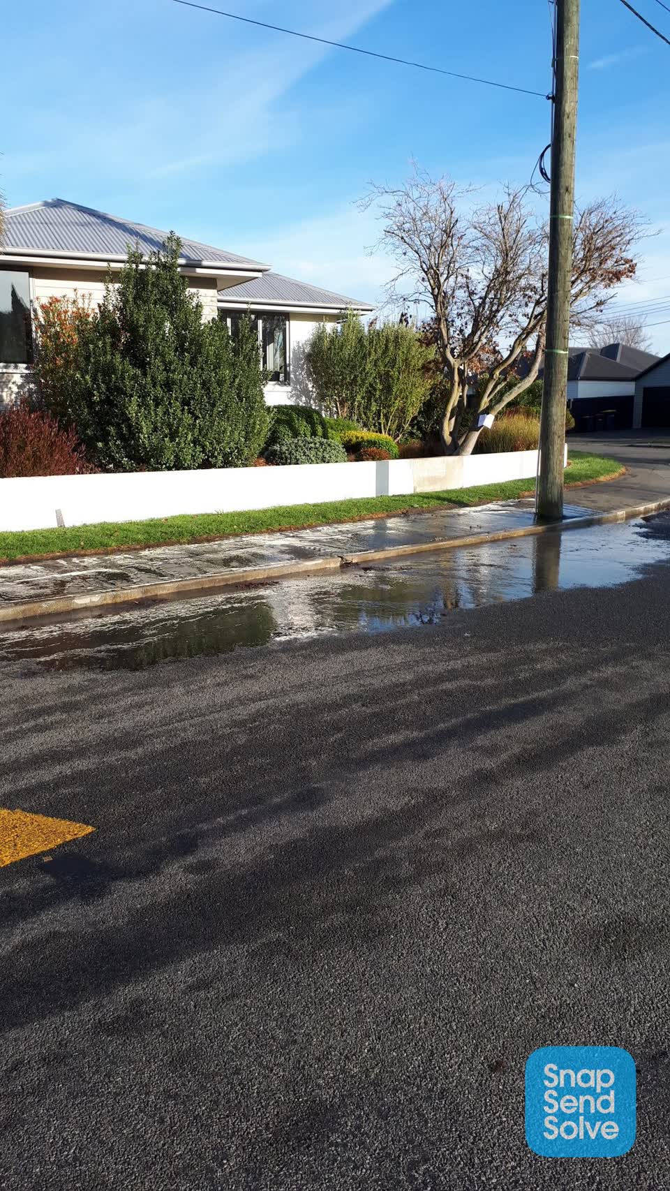 The photograph attached to this water leak report