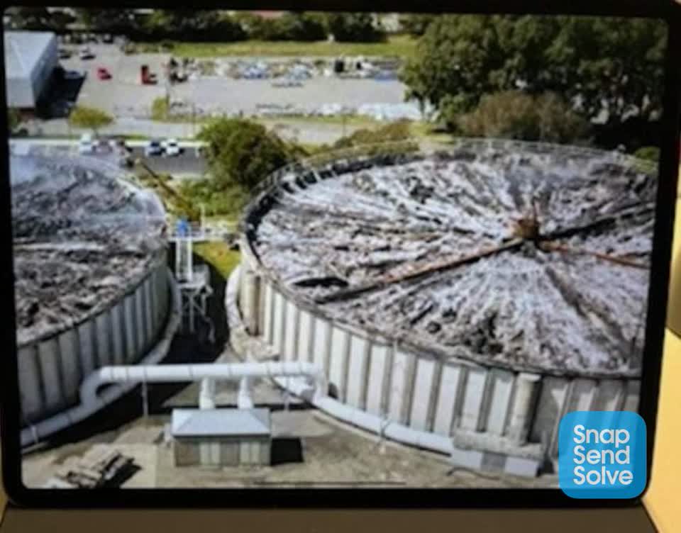 The photograph attached to this sewer odour report