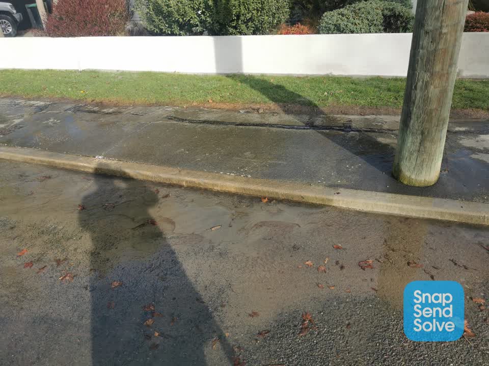 The photograph attached to this water leak report