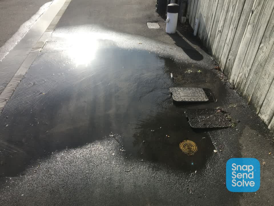 The photograph attached to this water leak report