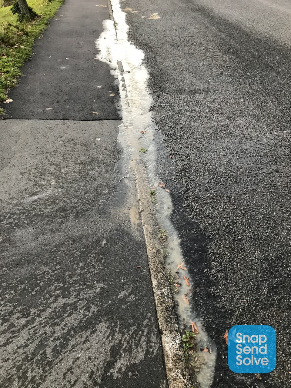 The photograph attached to this water leak report