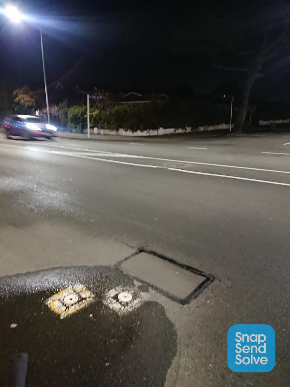 The photograph attached to this water leak report