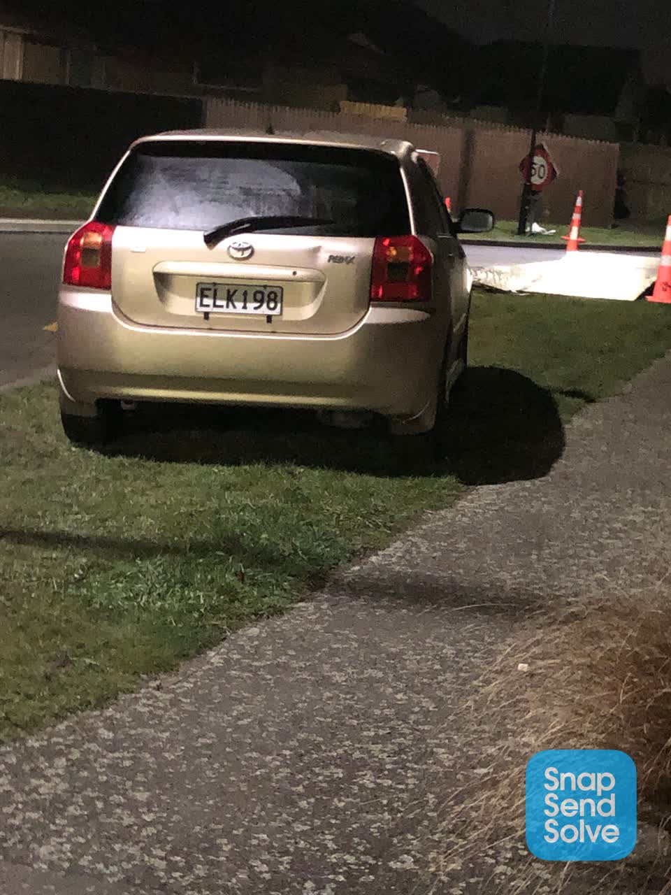 The photograph attached to this roading/streets report