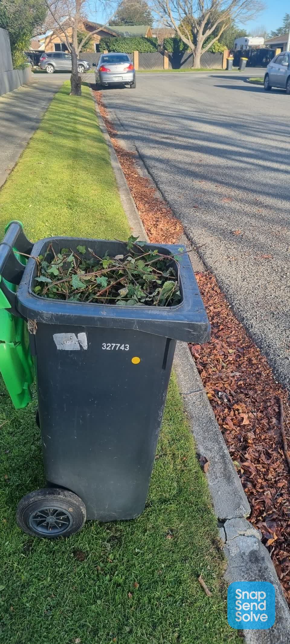 The photograph attached to this rubbish/recycling report