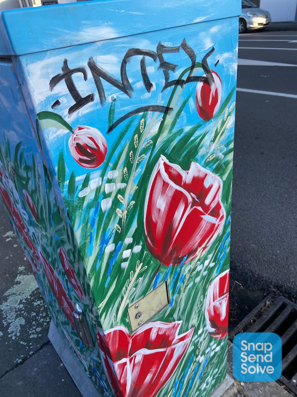 The photograph attached to this graffiti report