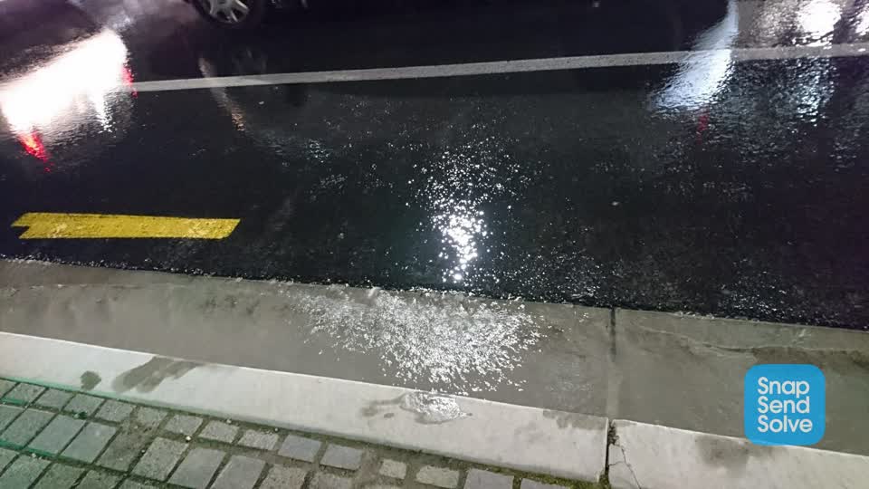 The photograph attached to this water leak report