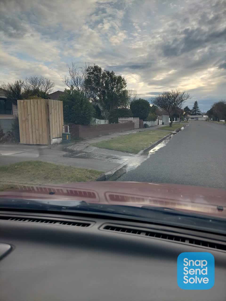 The photograph attached to this water leak report