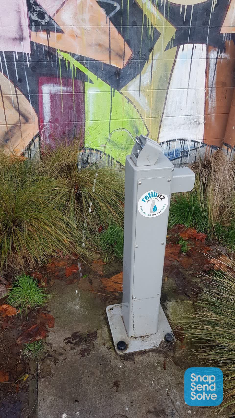 The photograph attached to this water leak report