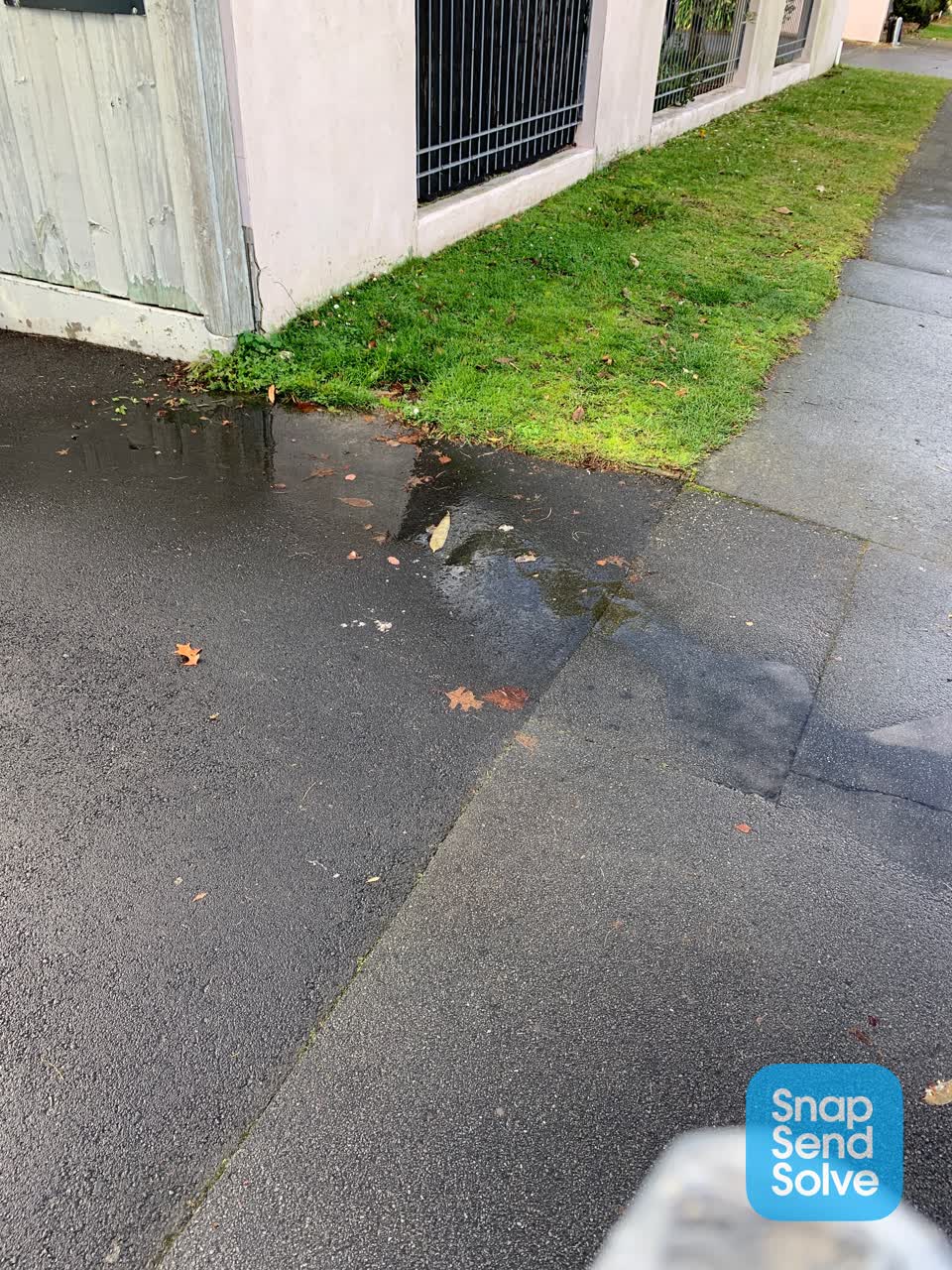 The photograph attached to this water leak report