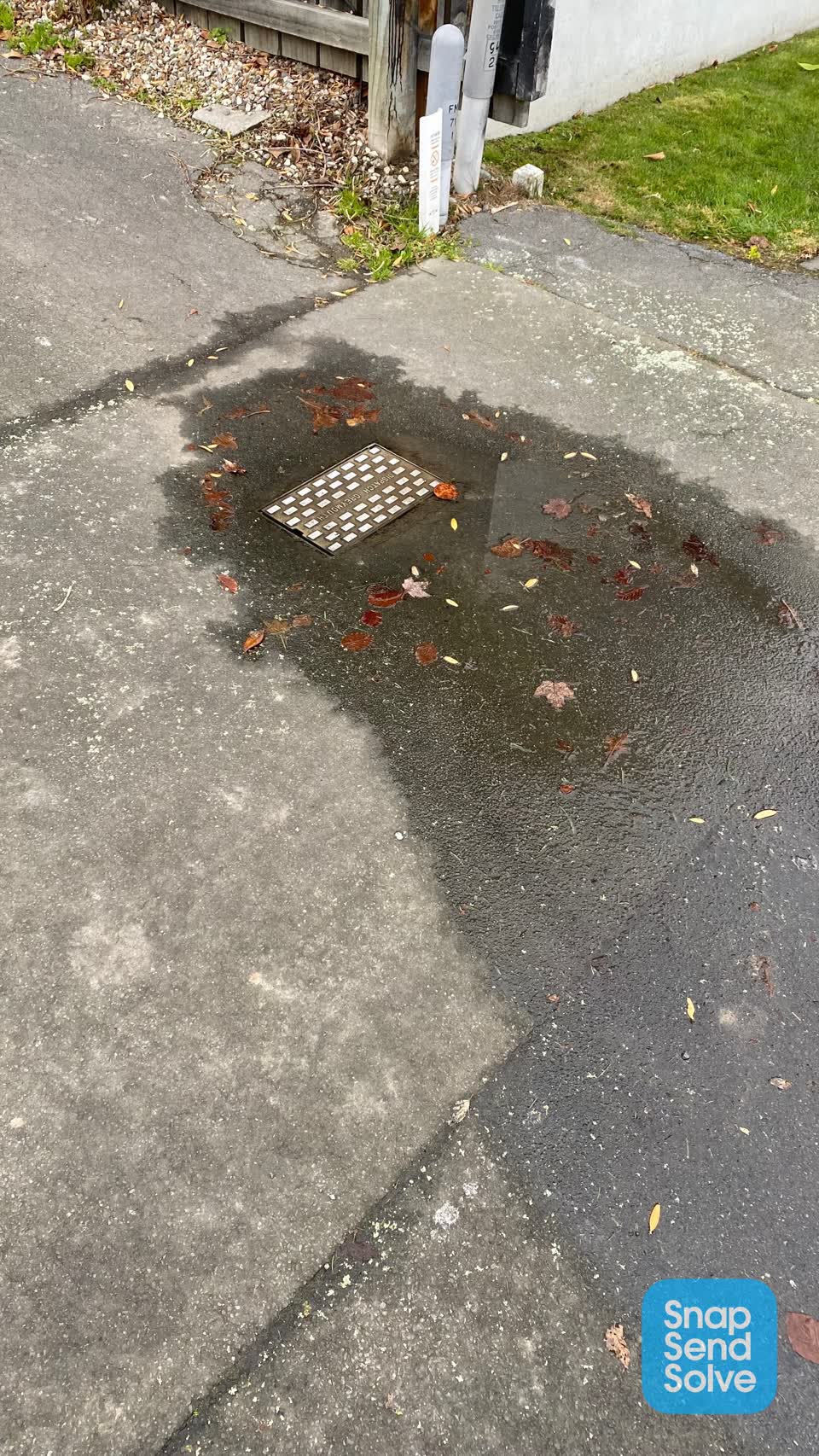 The photograph attached to this flooding report