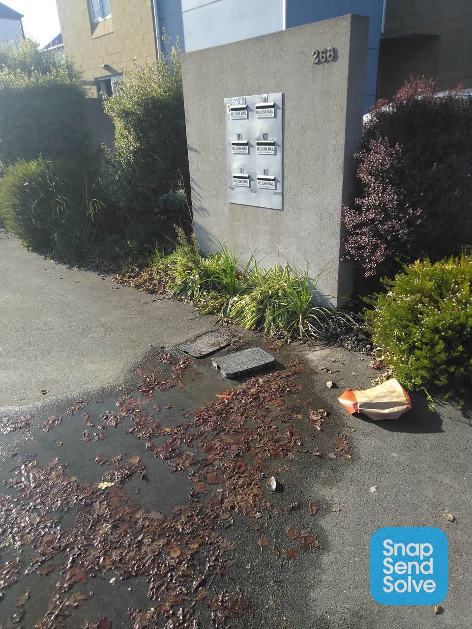 The photograph attached to this water leak report