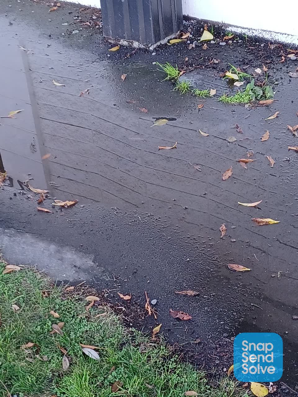 The photograph attached to this water leak report