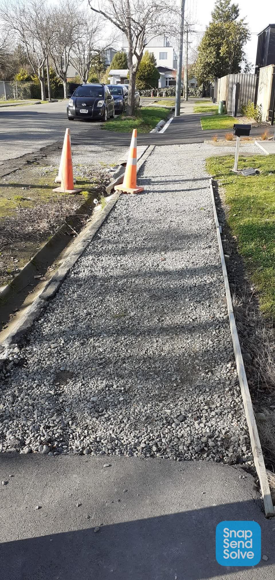 The photograph attached to this roading/streets report