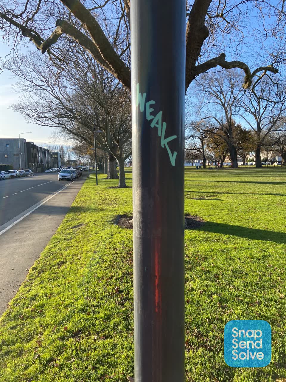 The photograph attached to this graffiti report