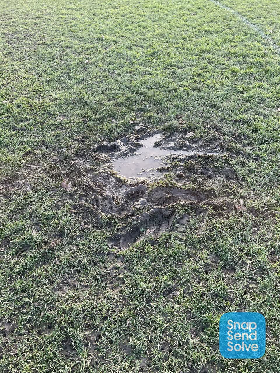 The photograph attached to this water leak report