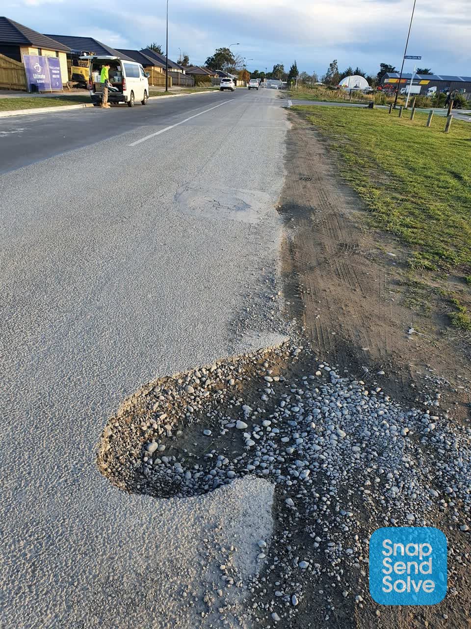The photograph attached to this roading/streets report