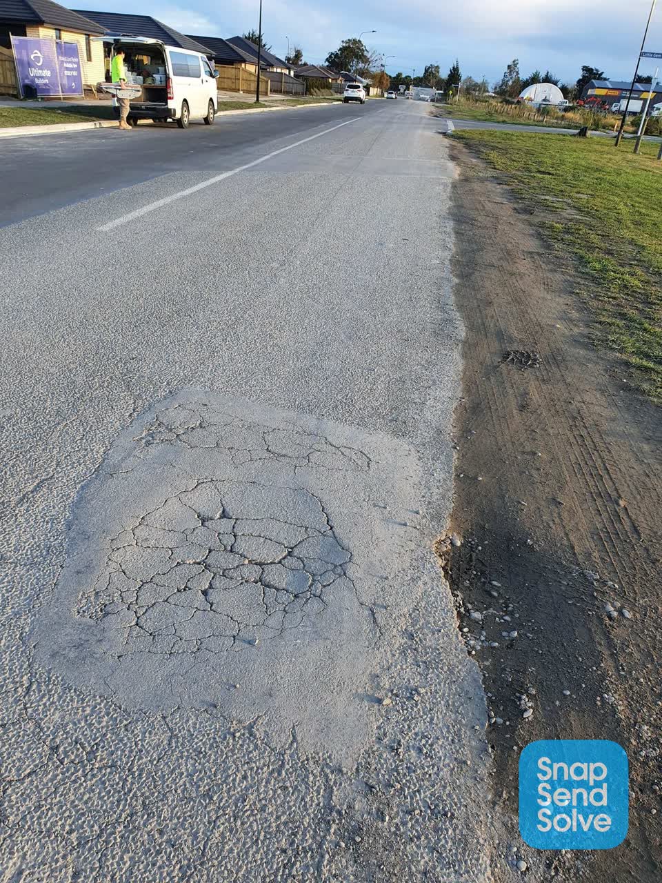 The photograph attached to this roading/streets report