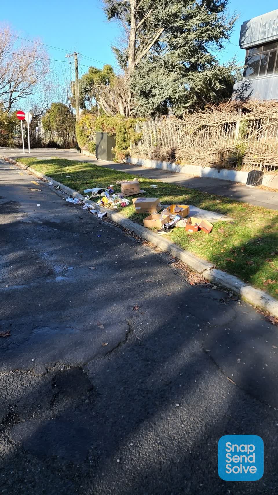 The photograph attached to this rubbish/recycling report