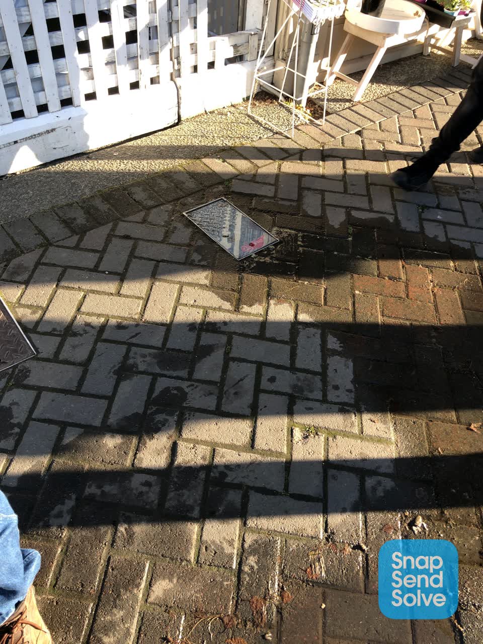 The photograph attached to this water leak report