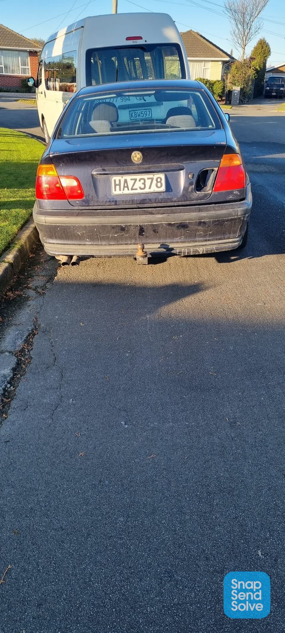 The photograph attached to this roading/streets report