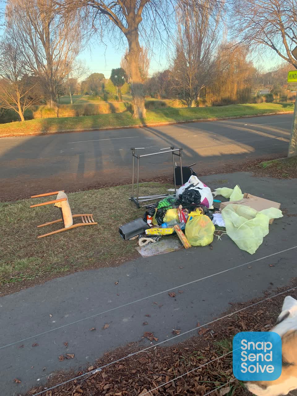 The photograph attached to this rubbish/recycling report