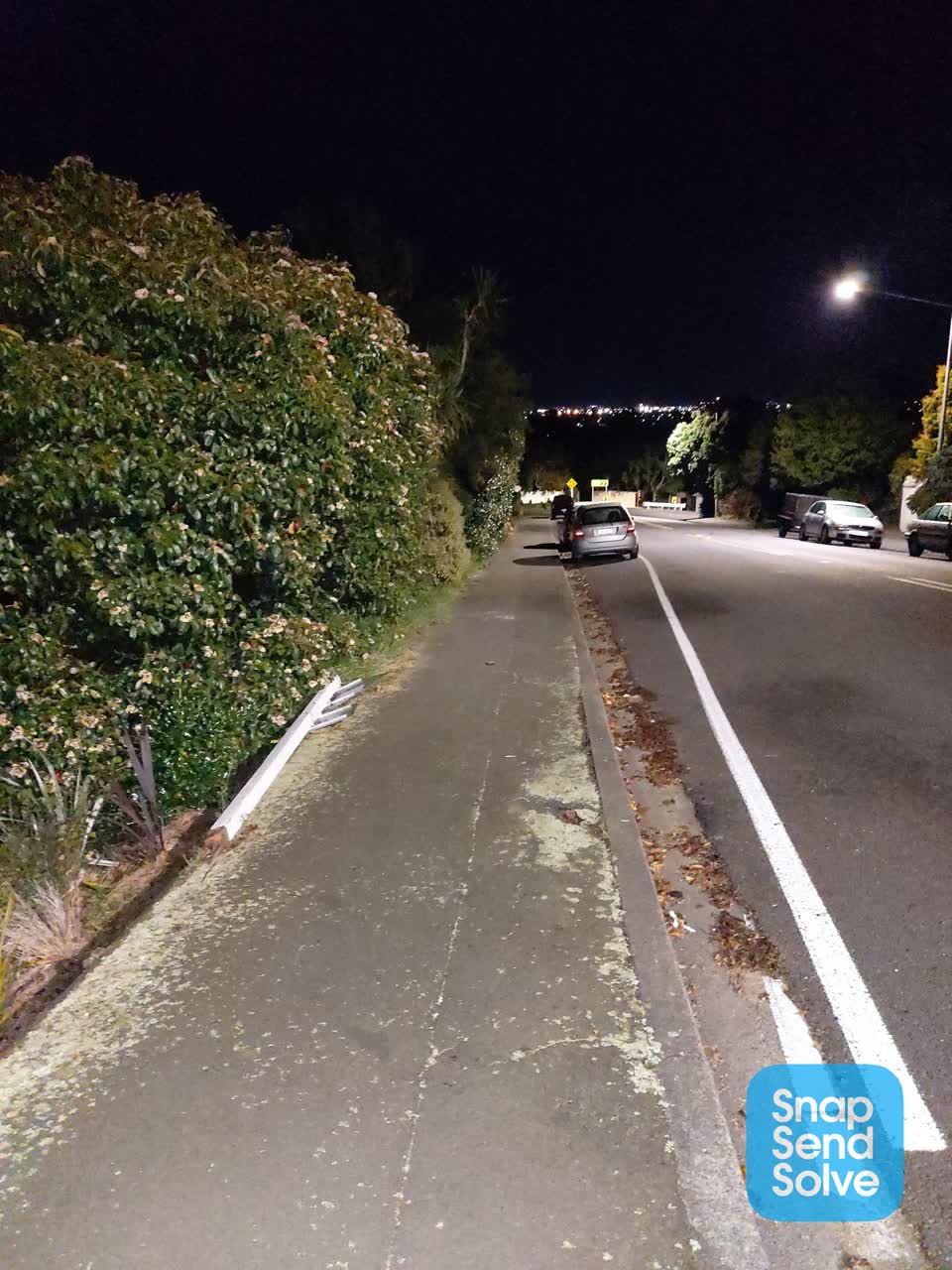The photograph attached to this roading/streets report