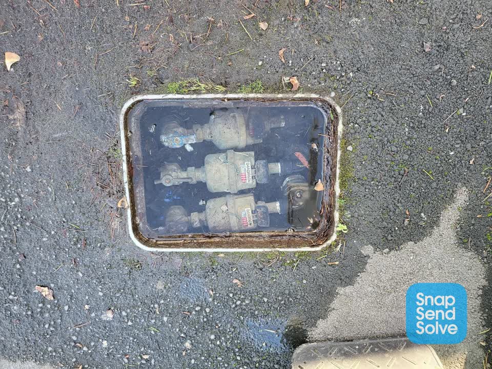 The photograph attached to this water leak report