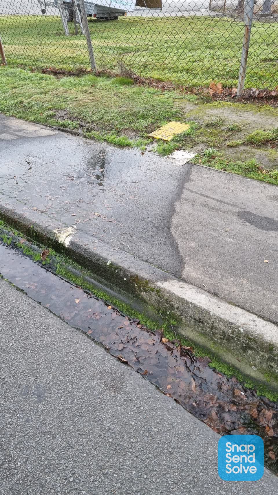 The photograph attached to this water leak report
