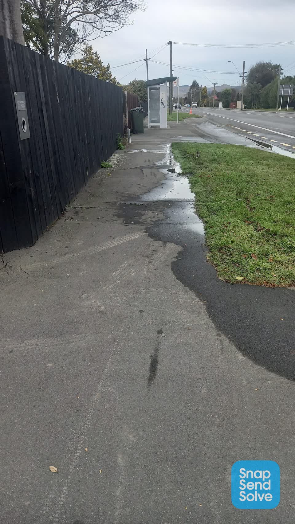 The photograph attached to this water leak report
