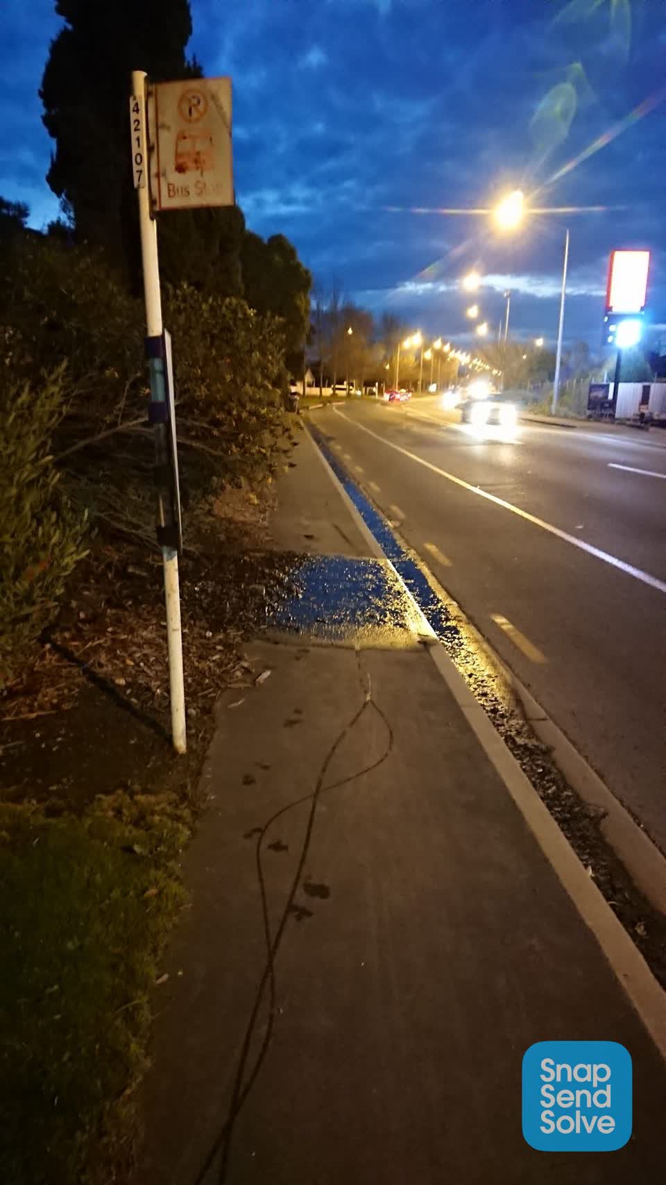 The photograph attached to this water leak report