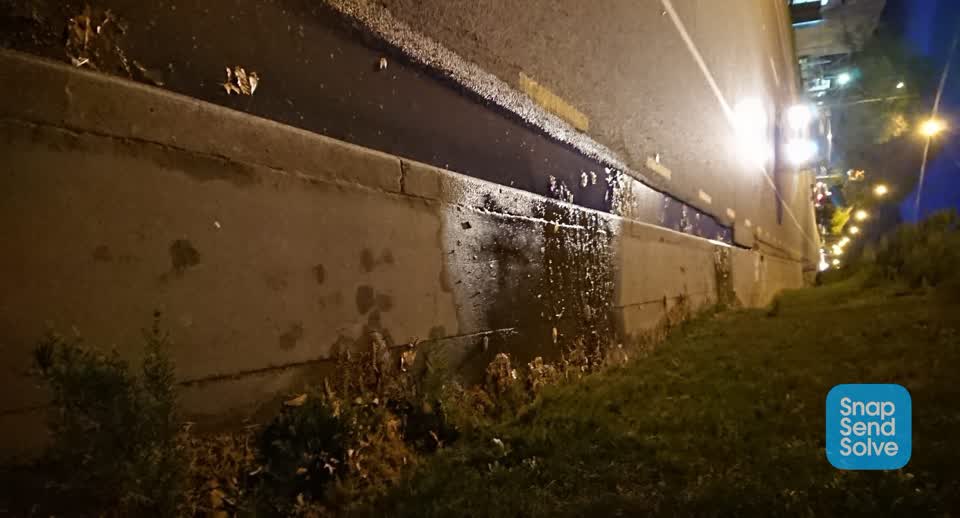 The photograph attached to this water leak report