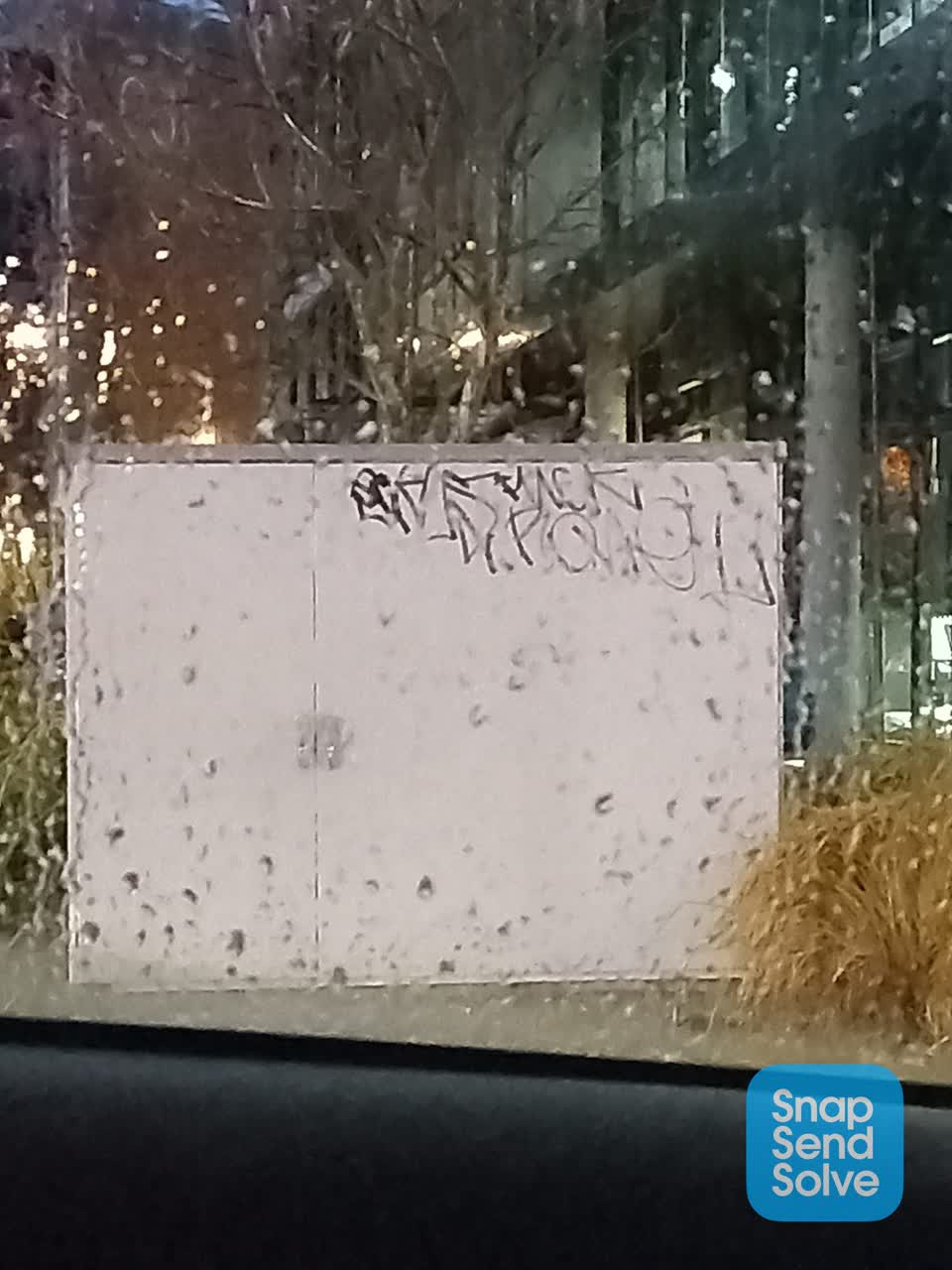 The photograph attached to this graffiti report