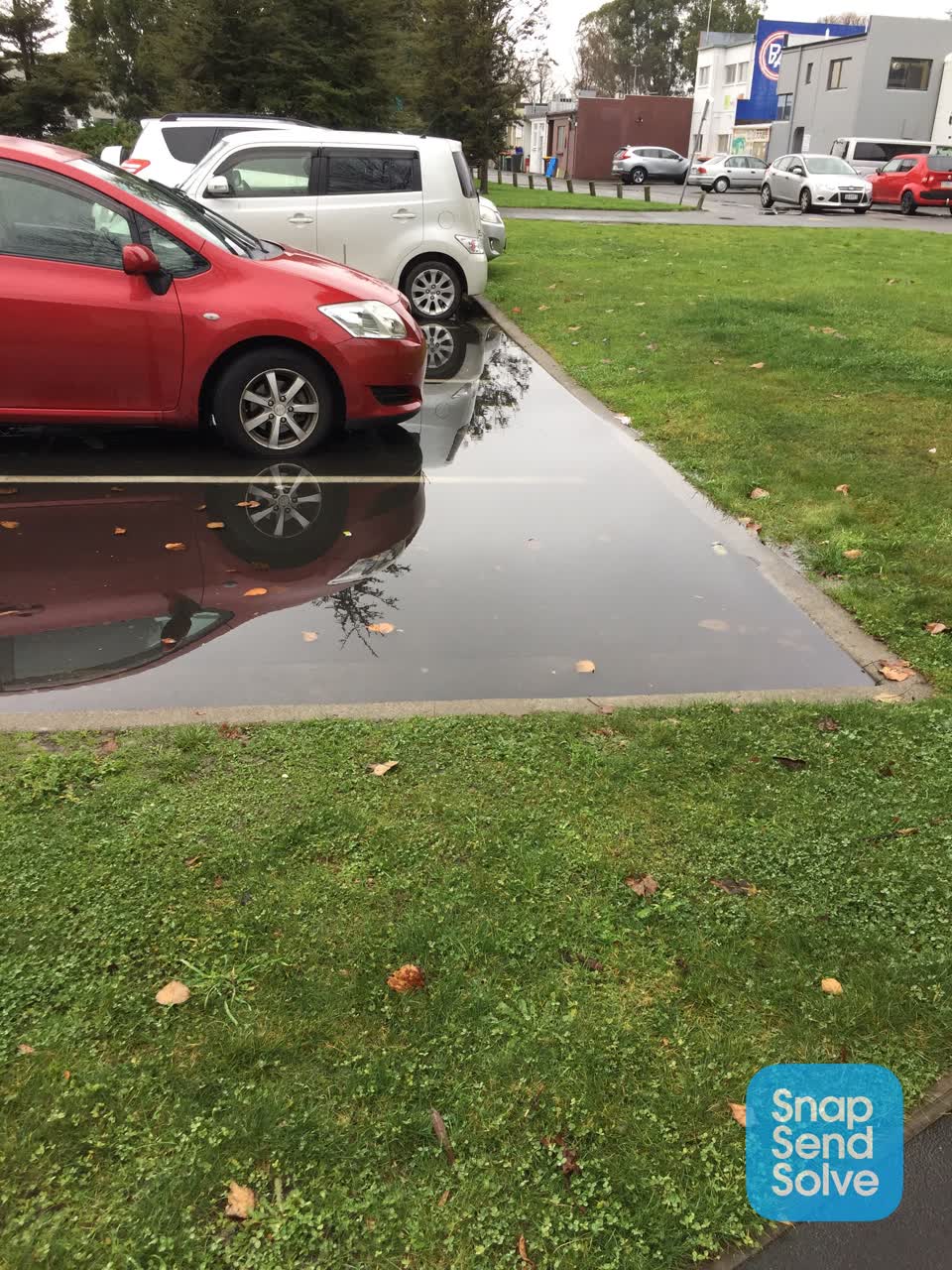 The photograph attached to this flooding report