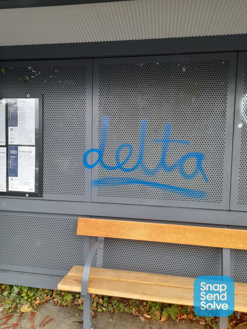 The photograph attached to this graffiti report