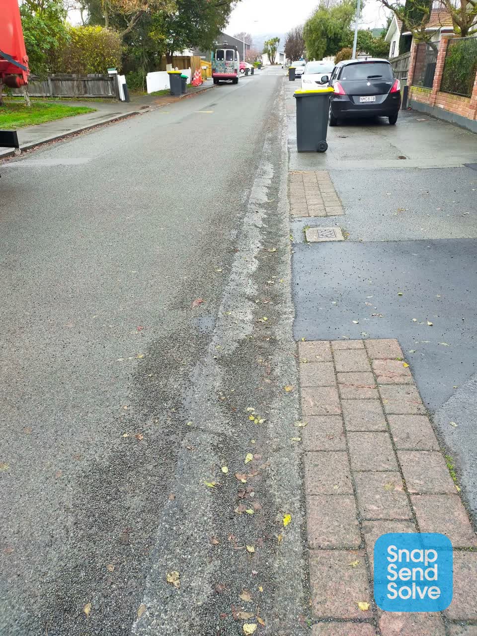 The photograph attached to this roading/streets report