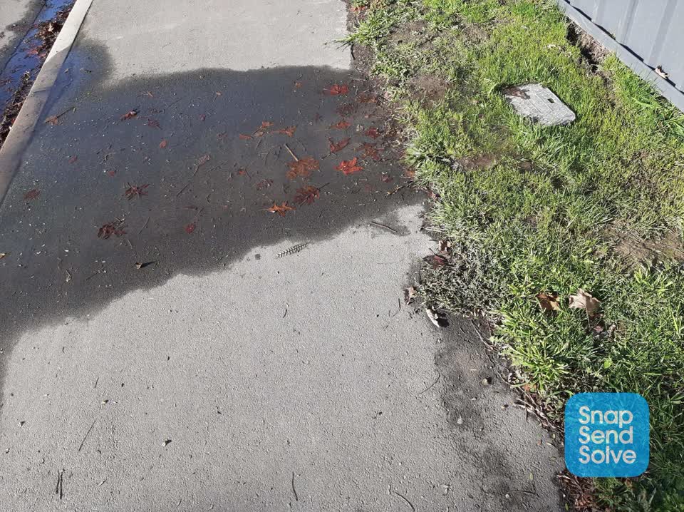 The photograph attached to this water leak report