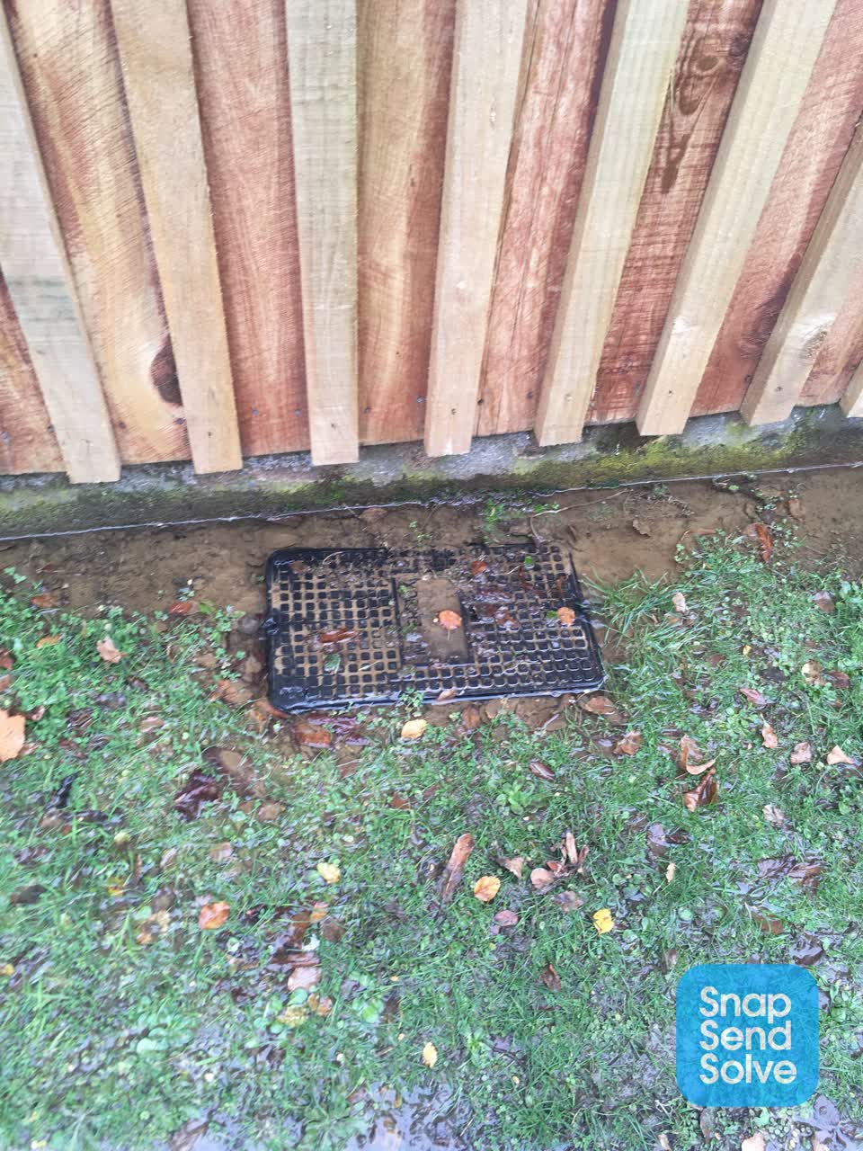 The photograph attached to this water leak report