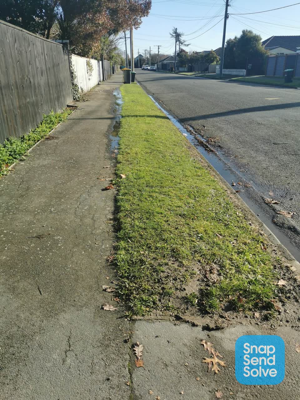 The photograph attached to this water leak report