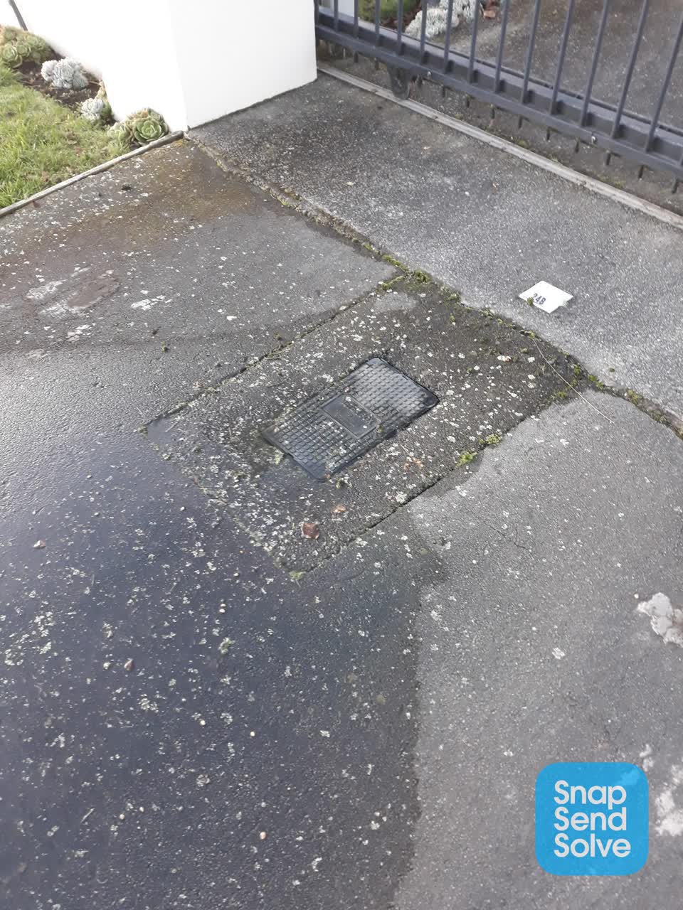 The photograph attached to this water leak report