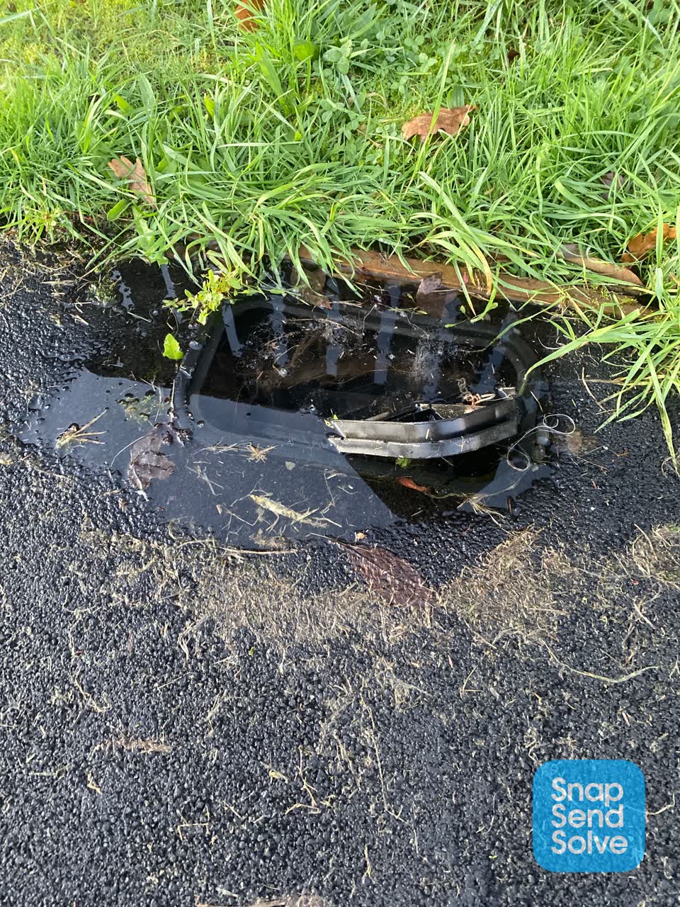 The photograph attached to this water leak report