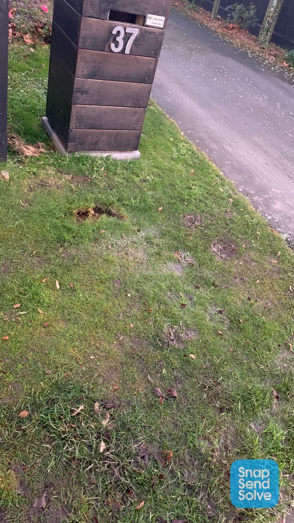 The photograph attached to this water leak report
