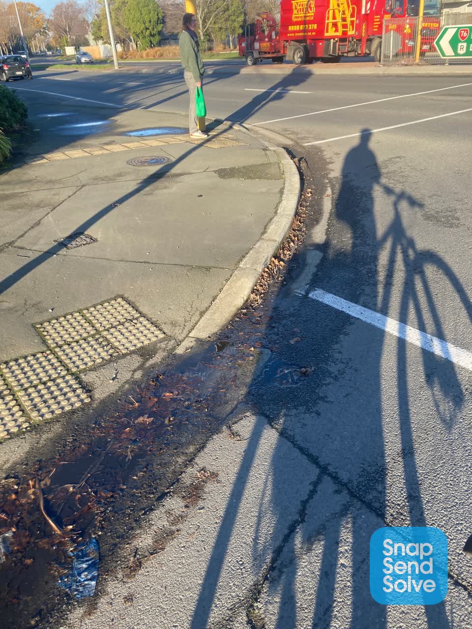 The photograph attached to this water leak report
