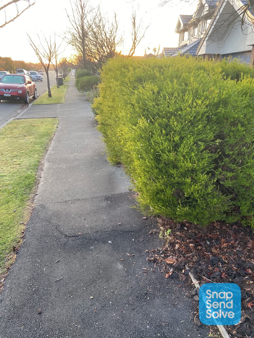 The photograph attached to this roading/streets report