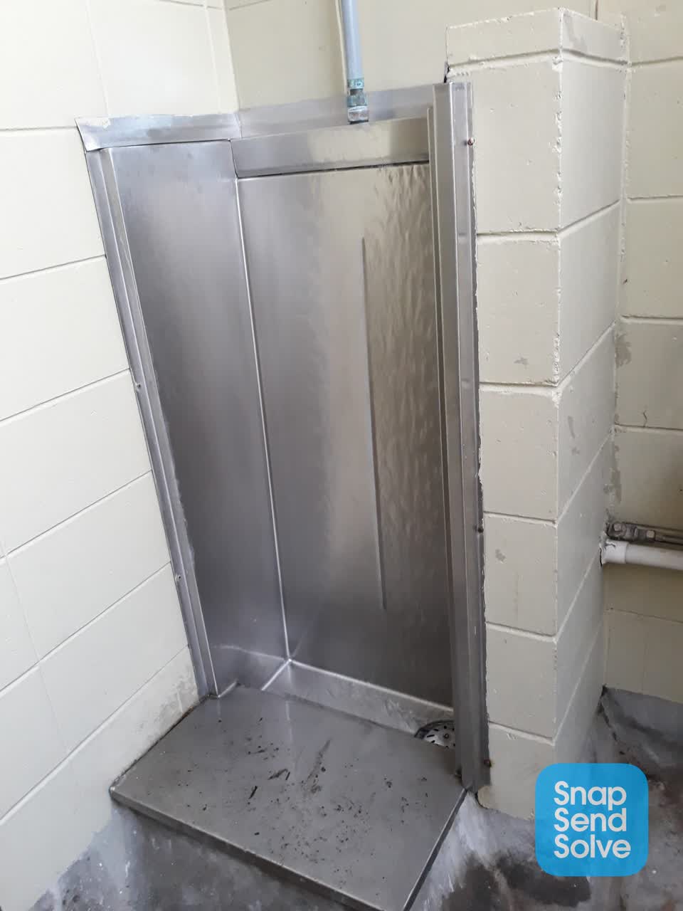 The photograph attached to this water leak report