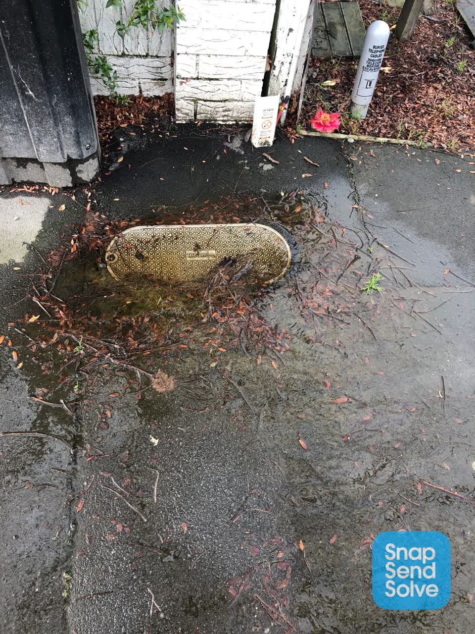 The photograph attached to this water leak report